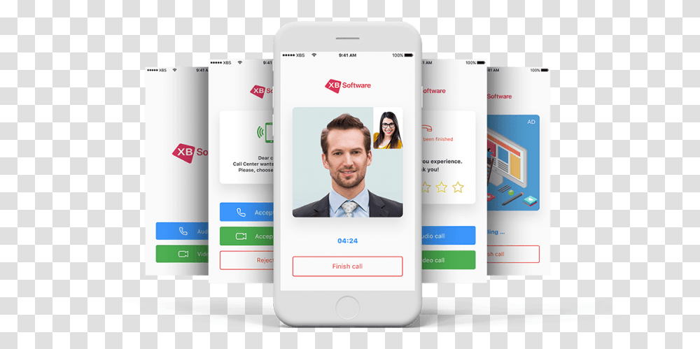 Call And Sontact Senter App Iphone, Person, Label, Id Cards Transparent Png