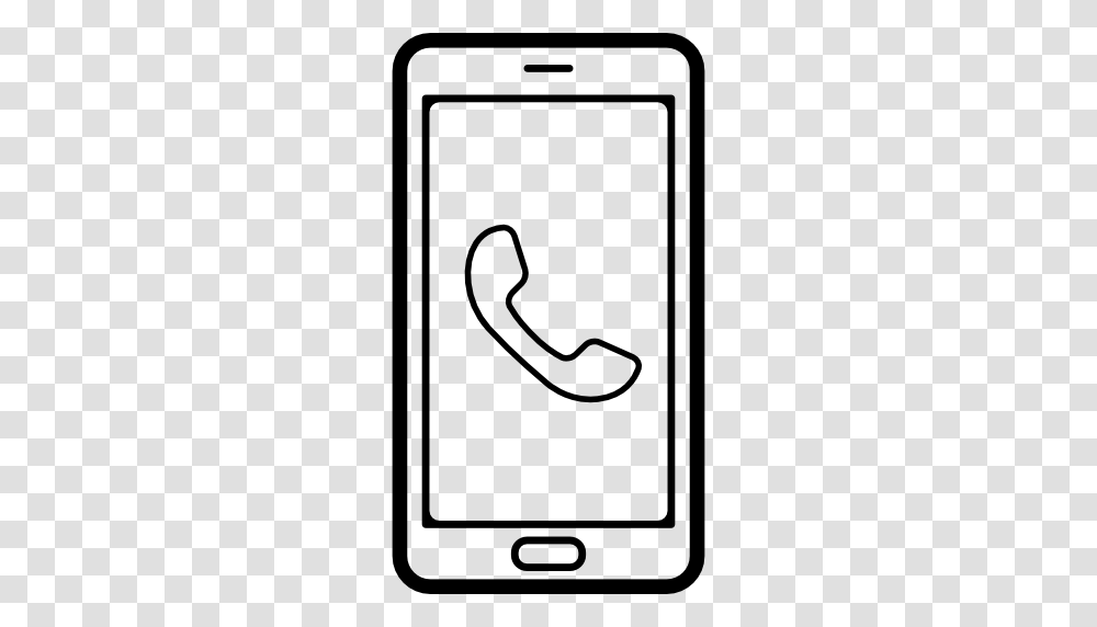 Call Auricular Sign On Mobile Phone Screen, Electronics, Cell Phone, Iphone Transparent Png