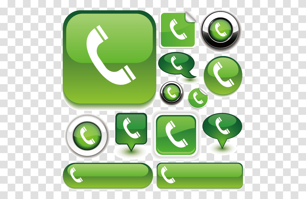 Call Button Green, Recycling Symbol, Logo, Trademark Transparent Png