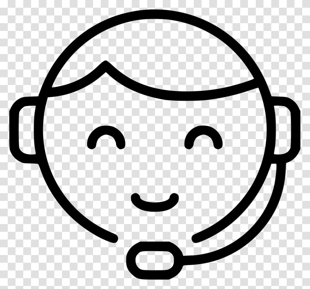 Call Center Head, Stencil, Label Transparent Png