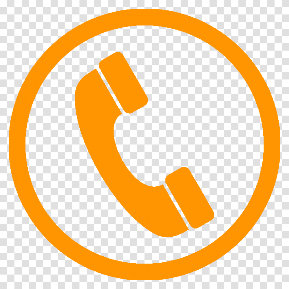 Call Icon Orange Cartoons Call Logo Orange, Number, Alphabet Transparent Png