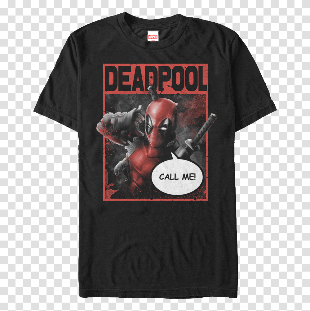 Call Me Deadpool T Shirt Cool Star Wars Graphic Tees, Apparel, Person, Human Transparent Png