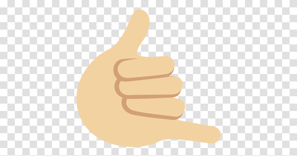 Call Me Hand Emoji With Medium Light Skin Tone Meaning Hand, Thumbs Up, Finger Transparent Png
