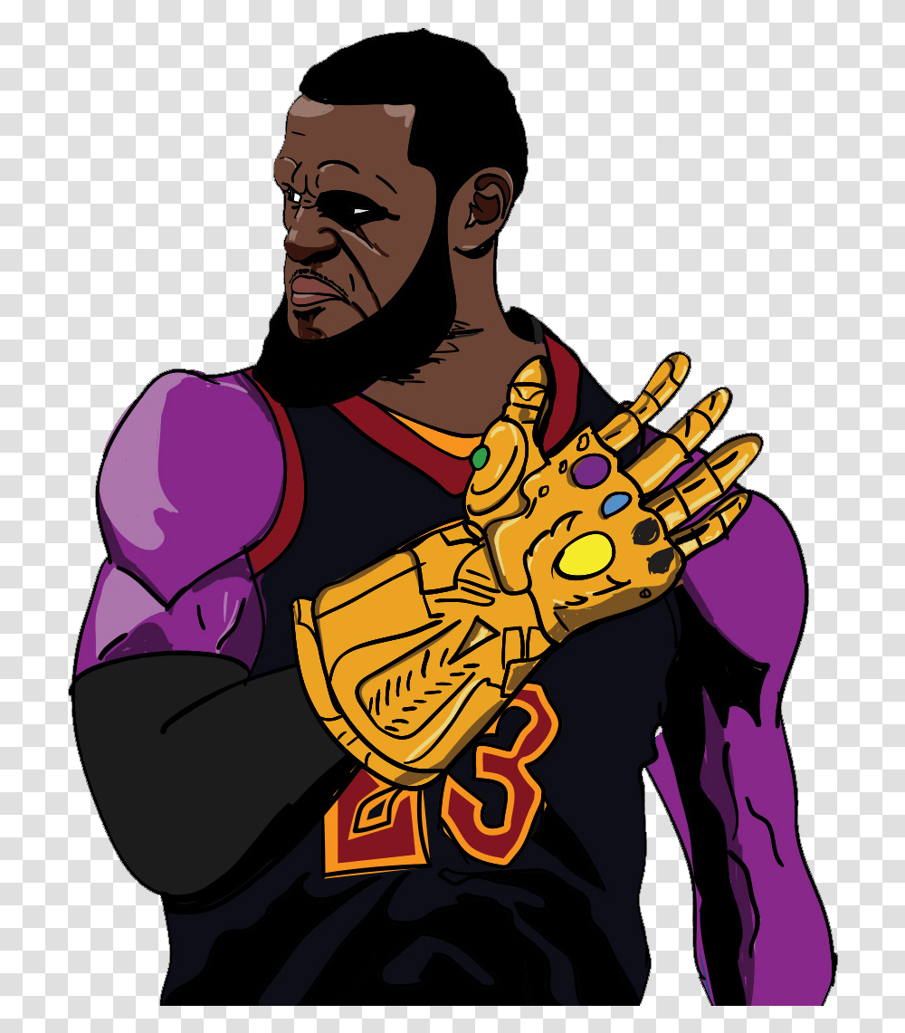 Call Me Thanos James Lebron James The King Illustration, Horn, Brass Section, Musical Instrument, Person Transparent Png