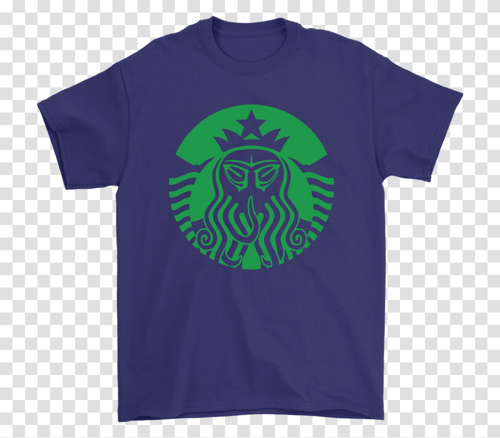 Call Of Cthulhu Starbucks Coffee Logo Yoga Funny Shirt, Clothing, Apparel, T-Shirt, Sleeve Transparent Png