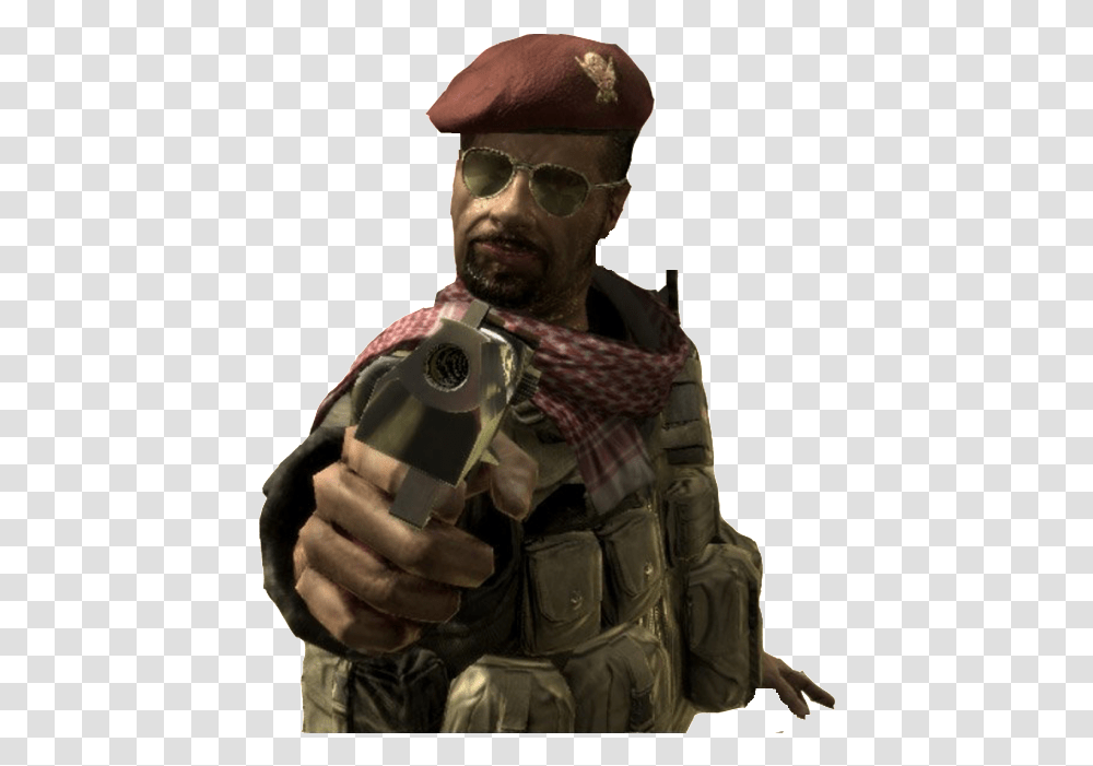 Call Of Duty 4 Logo Call Of Duty 4, Military, Military Uniform, Person, Human Transparent Png