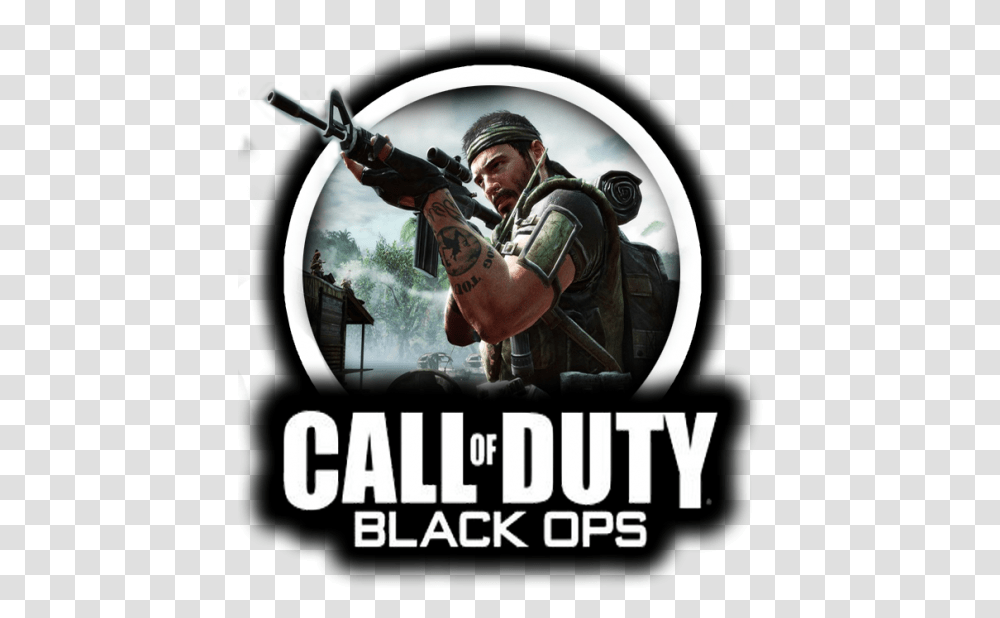 Call Of Duty 4 Logo Call Of Duty Black Ops, Person, Human, Poster, Advertisement Transparent Png