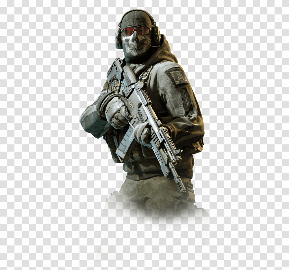 Call Of Duty Mobile Simon Ghost Riley, Person, Military, Military Uniform, Sunglasses Transparent Png