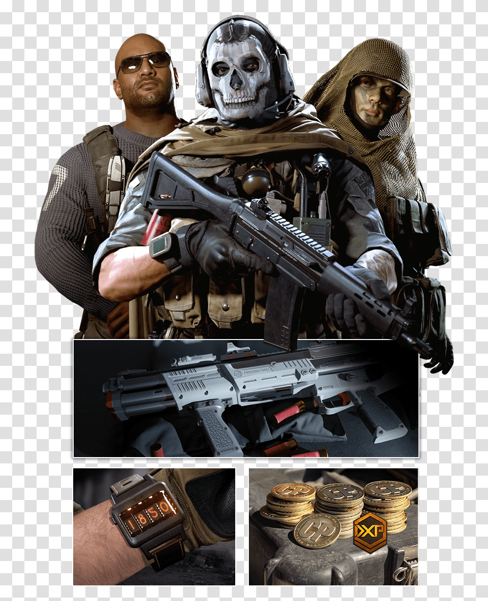 Call Of Duty Modern Warfare, Gun, Weapon, Person, Wristwatch Transparent Png