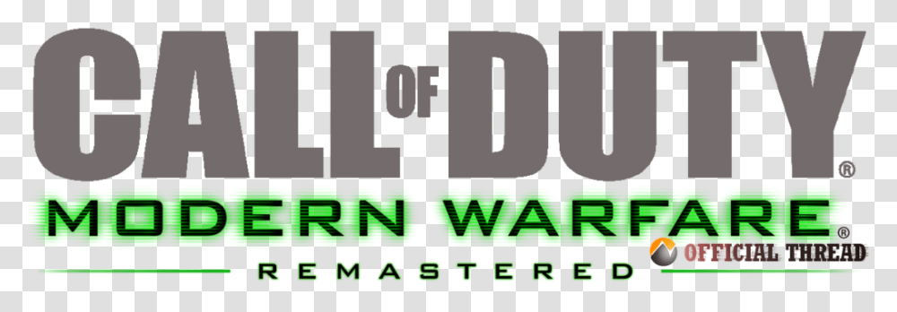 Call Of Duty Modern Warfare Remastered Ot Return Of The King, Word, Number Transparent Png