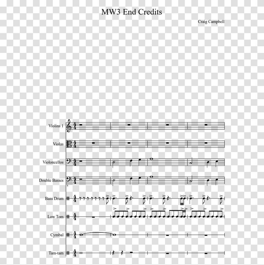 Call Of Duty Sheet Music, Gray, World Of Warcraft Transparent Png