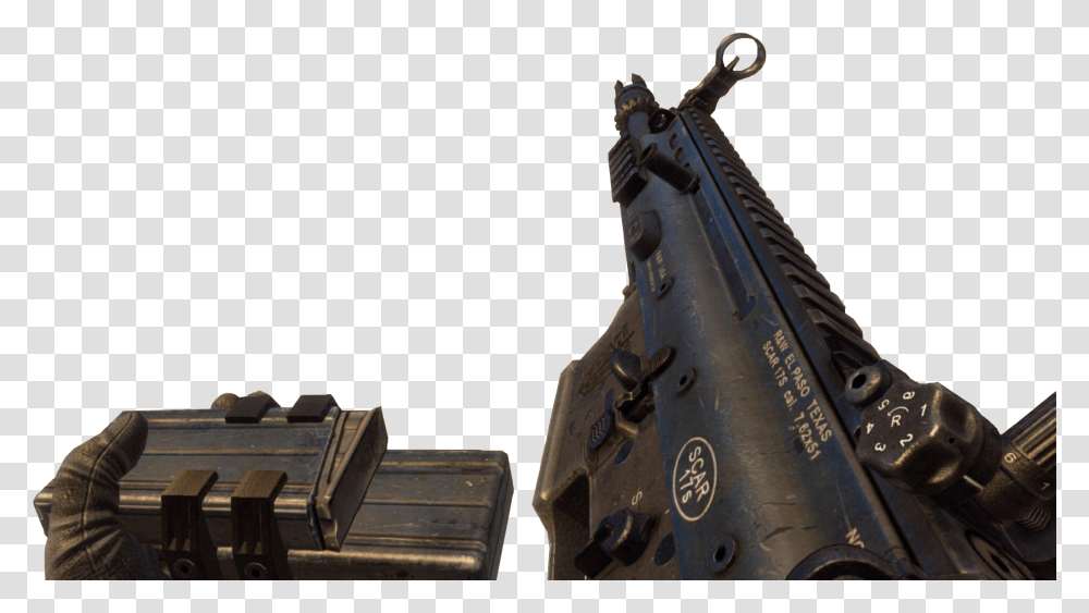 Call Of Duty Wiki Scar H Reload, Gun, Weapon, Chair, Aircraft Transparent Png