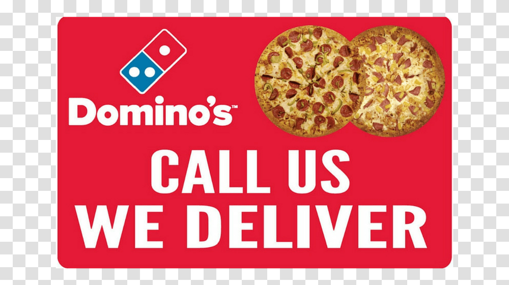Call Us We Deliver Domino's Pizza, Advertisement, Plant, Poster, Food Transparent Png