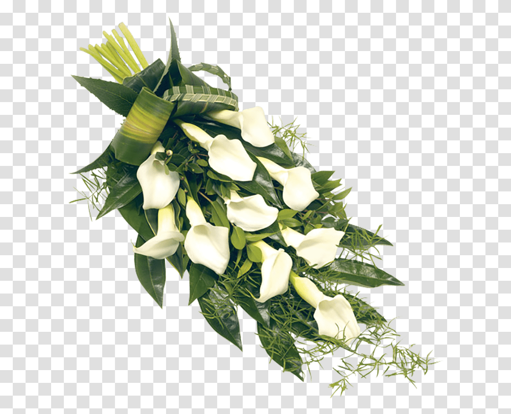 Calla Lily Sheaf Simple Funeral Flower Arrangements, Plant, Blossom, Graphics, Art Transparent Png