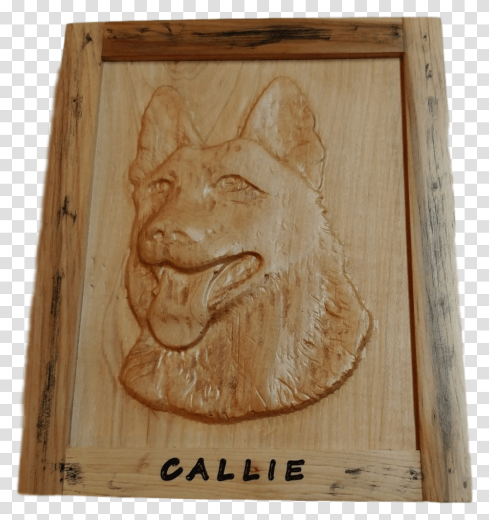 Callie German Shepherd Carved Wall Portrait Wood Carved German Shepherd, Painting, Furniture, Plywood Transparent Png