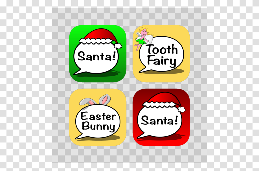 Calls From Santa Calls Texts To Santa Tooth Fairy Easter, Label, Sticker, Lunch, Food Transparent Png