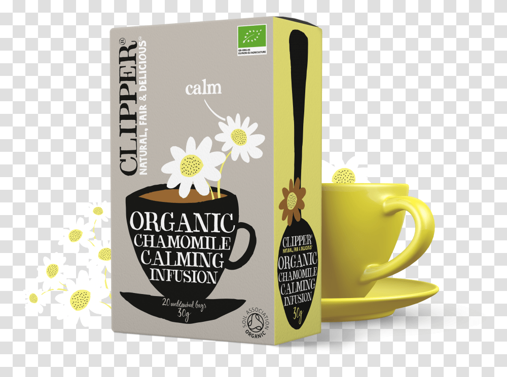Calming Chamomile Infusion Clipper Organic Detox Infusion, Coffee Cup, Advertisement, Poster, Paper Transparent Png