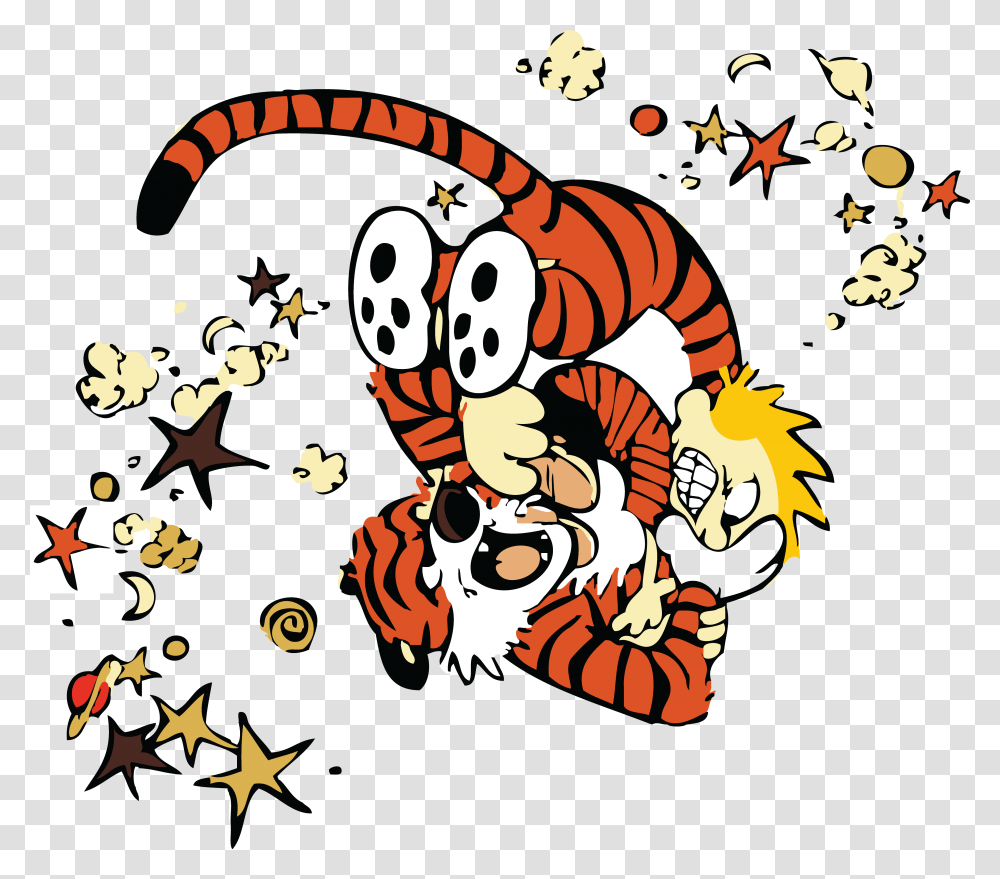 Calvin And Hobbes Calv Hobbes Calvin, Doodle, Drawing Transparent Png