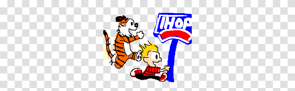 Calvin And Hobbes Go To Ihop, Person, Human, Mascot, Poster Transparent Png