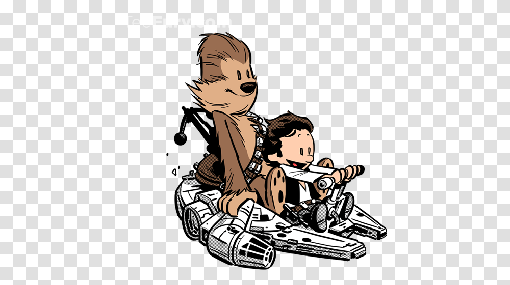 Calvin And Hobbes Han Solo And Chewbacca, Person, Human, Video Gaming, Kart Transparent Png