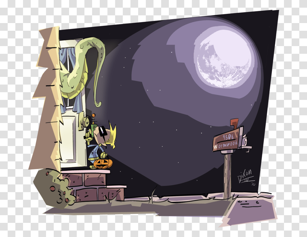 Calvin And Hobbes Happy Halloween, Poster, Advertisement, Outer Space Transparent Png