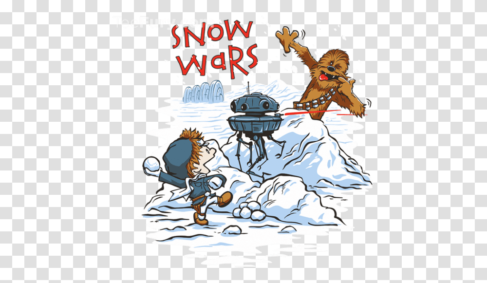 Calvin And Hobbes Star Wars Han Chewie, Poster, Advertisement, Outdoors, Comics Transparent Png