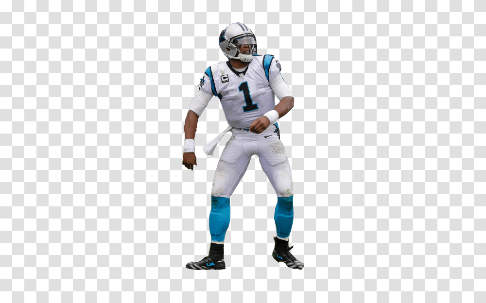 Cam Newton And Referee Ed Hochuli Arguing Over A Non Call Cutouts, Person, People, Helmet Transparent Png