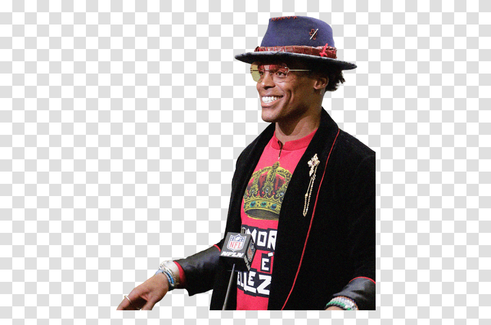 Cam Newton Fedora, Person, Hat, Sleeve Transparent Png