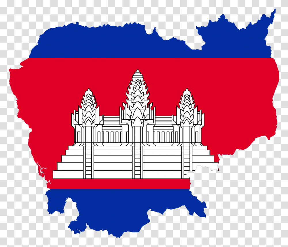 Cambodia Flag Map, Building, Architecture Transparent Png