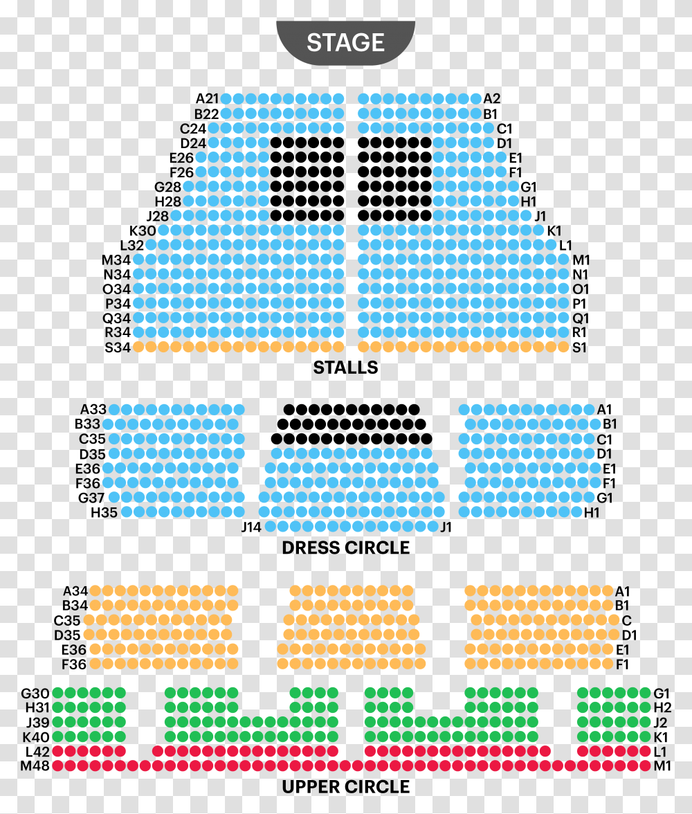 Cambridge Theatre Seating Map Cambridge Theatre Seating Plan, Pac Man, Light Transparent Png