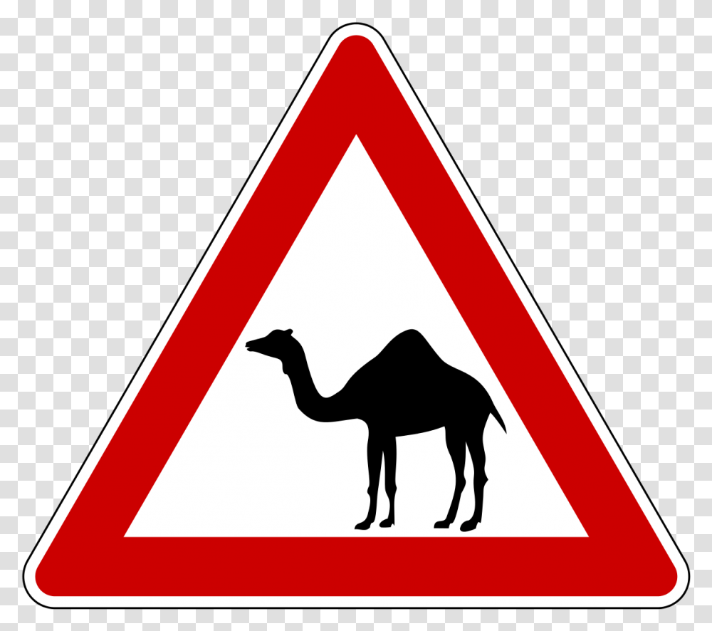 Camel Crossing Sign, Triangle, Dog, Pet Transparent Png