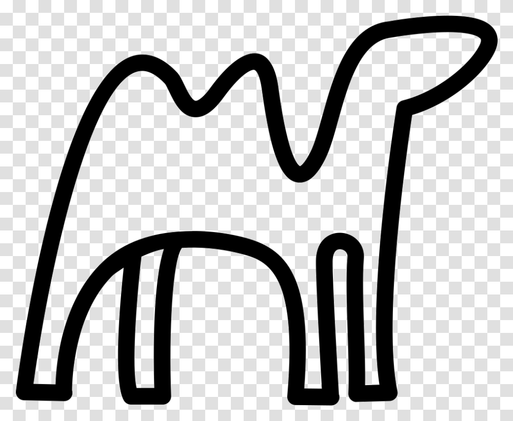 Camel Outline Silueta Camello, Label, Stencil Transparent Png