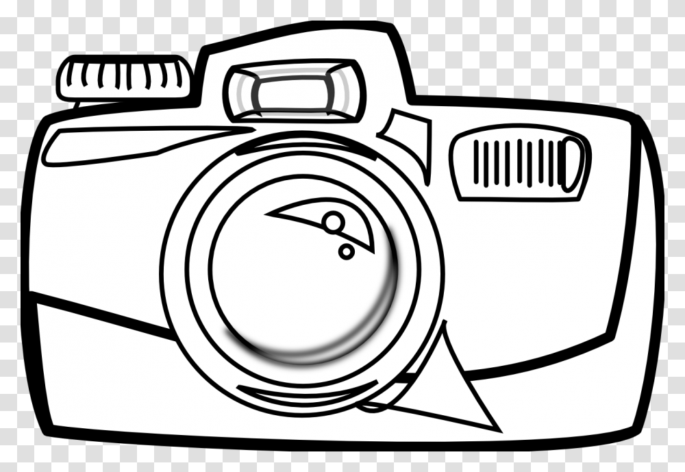 Camera Clip Art Black And White, Electronics, Digital Camera Transparent Png