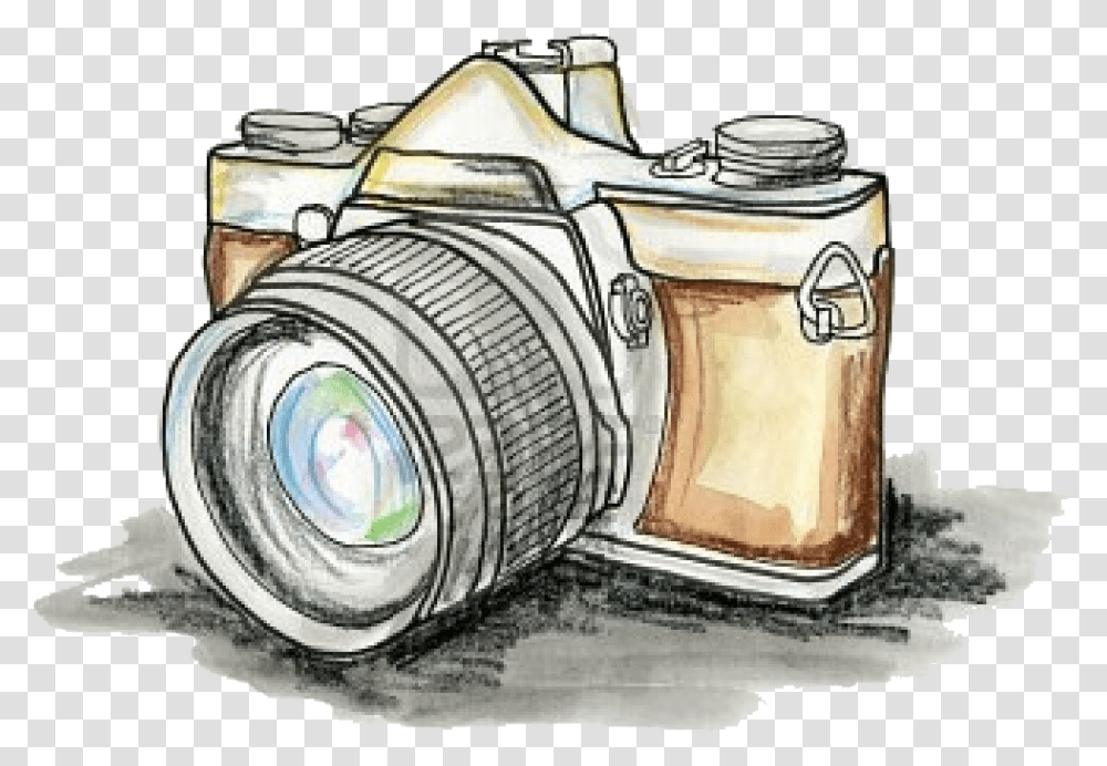 Camera Drawing Camera Drawing, Electronics, Digital Camera Transparent Png