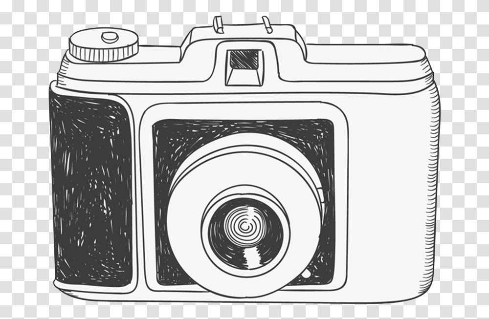 Camera Drawing Photography Clip Art Hand Drawn Camera, Electronics Transparent Png