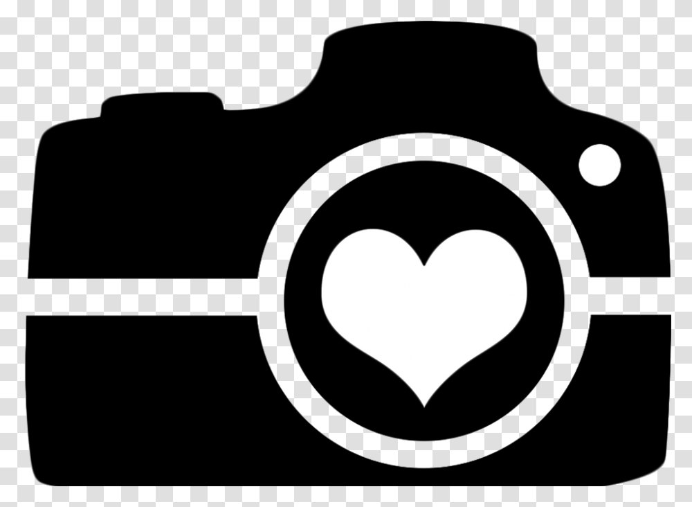 Camera Heart Clipart Image Black And White Camera Clipart, Electronics, Binoculars Transparent Png