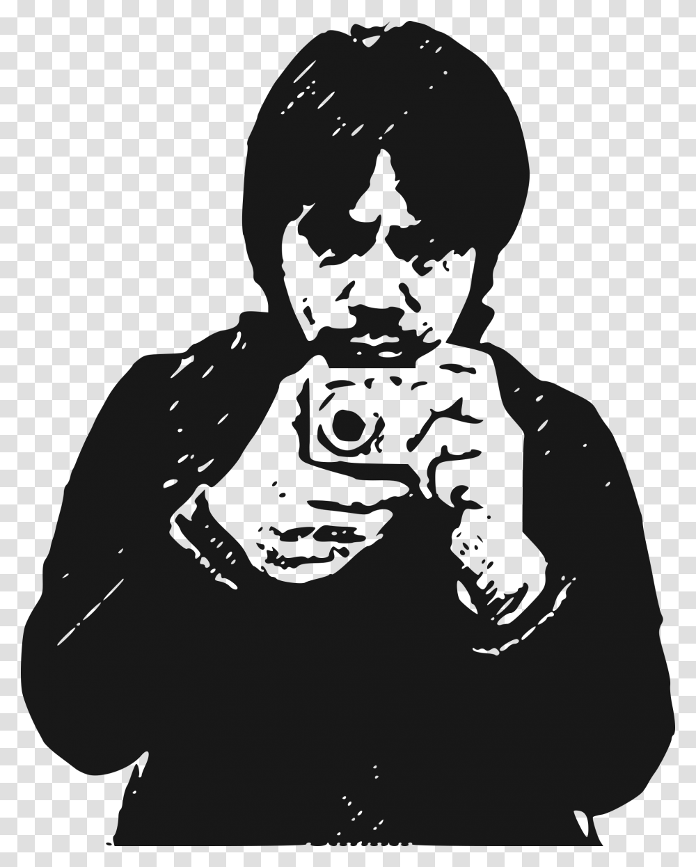 Camera Man People Free Picture, Person, Human, Stencil, Hand Transparent Png