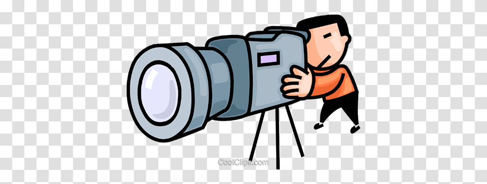 Camera Man Royalty Free Vector Clip Art Illustration, Electronics, Video Camera, Photographer, Photography Transparent Png