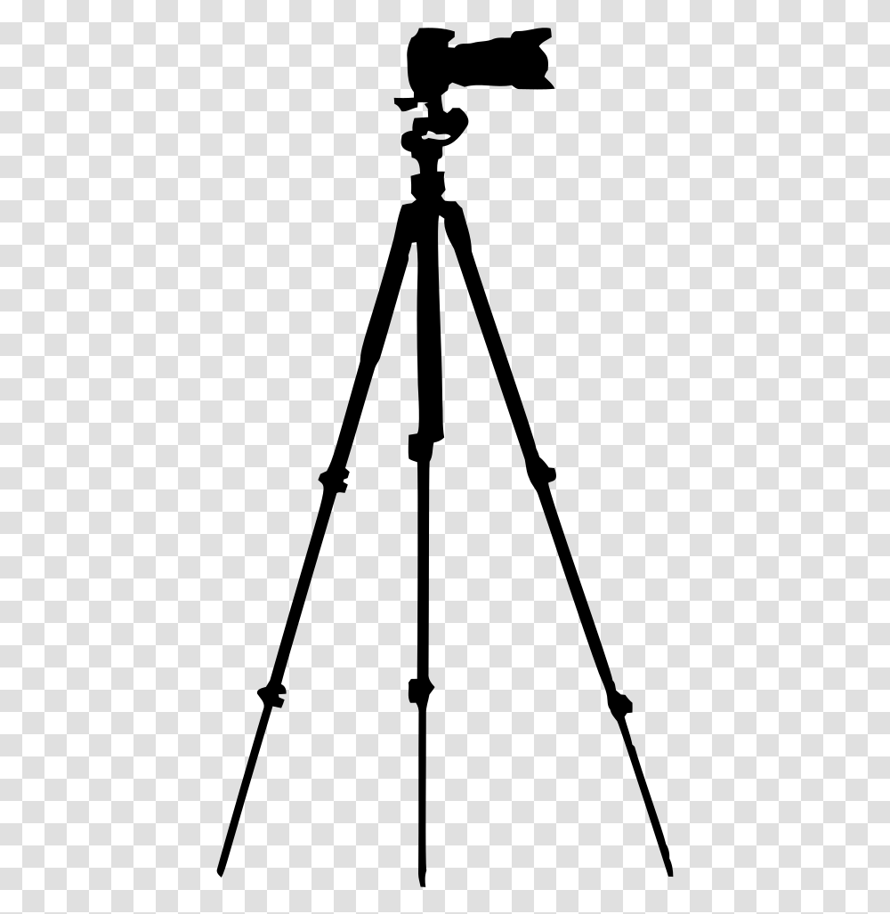 Camera On Tripod Silhouette Camera With Tripod Clip Art, Gray, World Of Warcraft Transparent Png
