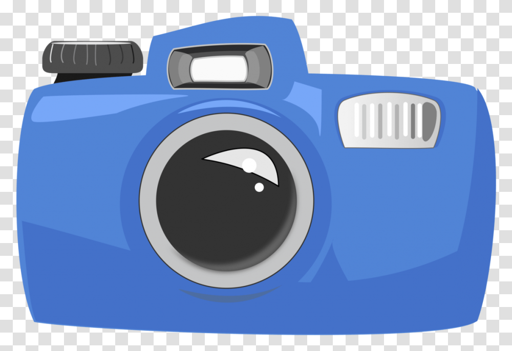 Camera Photographer Digital Lens Flash Film Coloured Cartoon Camera, Electronics, Digital Camera Transparent Png