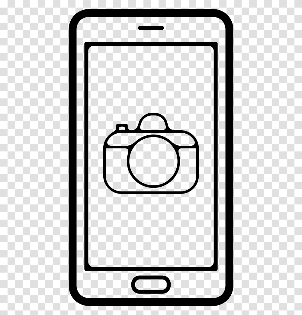 Camera Sign On Mobile Phone Screen Icon Free Download, Appliance, Electronics, Washer Transparent Png