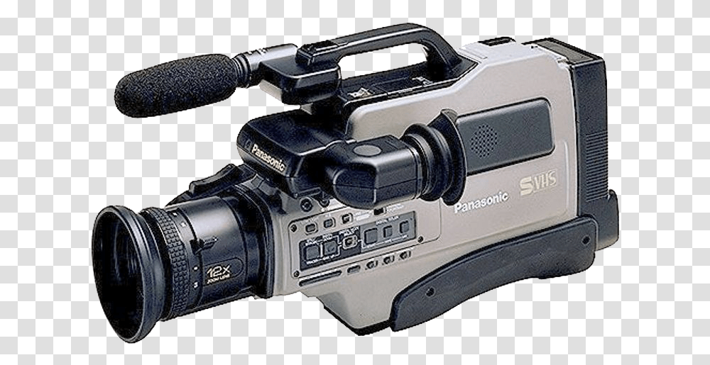 Camera Vhs Panasonic Super Vhs Camcorder, Electronics, Video Camera, Gun, Weapon Transparent Png
