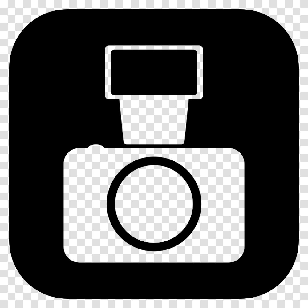 Camera With External Flash Icon Free Download, Stencil, Electronics, Switch, Electrical Device Transparent Png