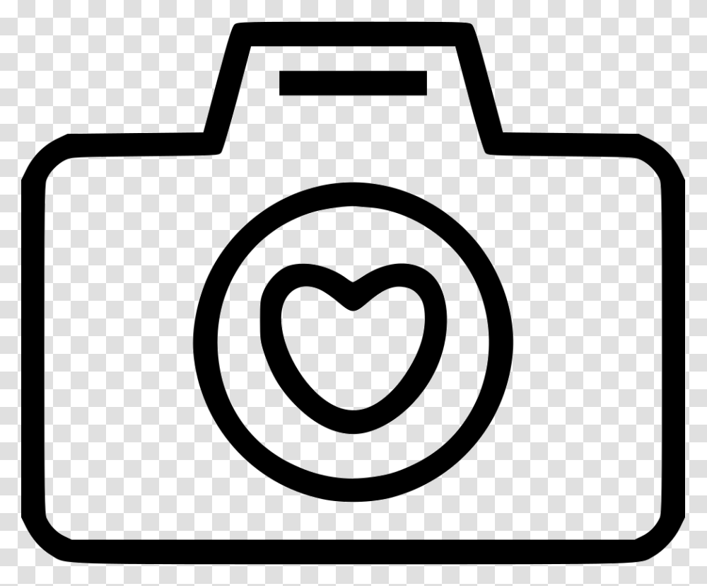 Camera With Heart Clip Art, Electronics, Stencil, Logo Transparent Png