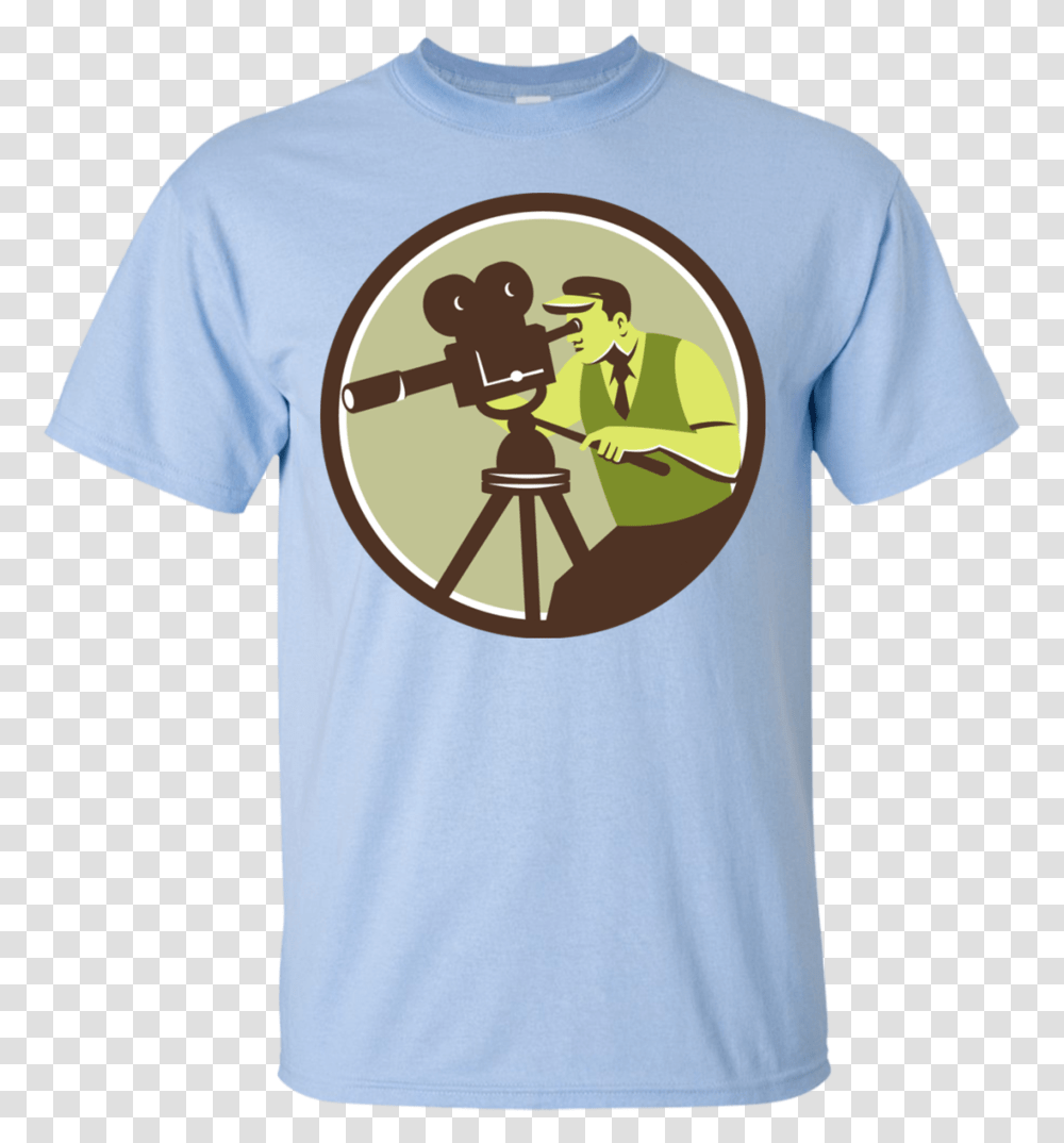 Cameraman Director Vintage Camera Retro T Shirt Dustin Stranger Things Shirt, Apparel, Tripod, T-Shirt Transparent Png