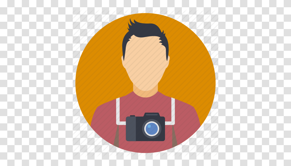 Cameraman Male Avatar Paparazzi Photographer Professional Icon, Electronics, Camera Lens, Stereo Transparent Png