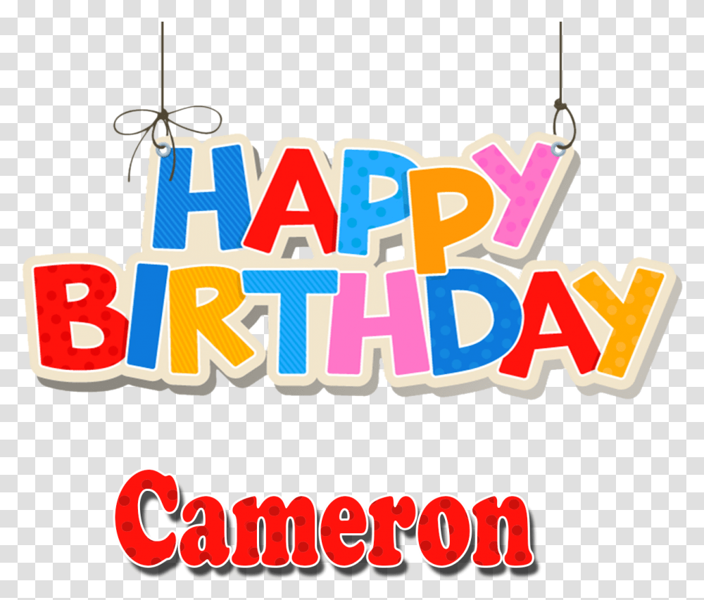Cameron Happy Birthday Name Birthday, Word, Label, Alphabet Transparent Png