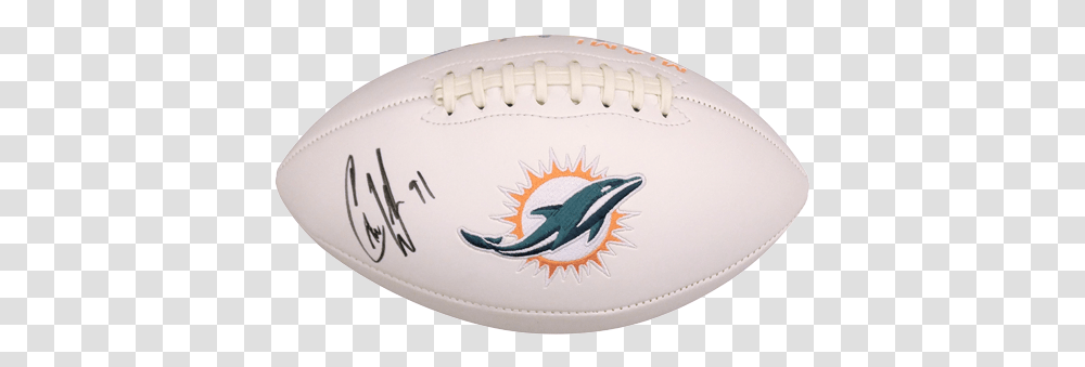 Cameron Wake Autographed Miami Dolphins Logo Football Wake Holo Miami Dolphins New, Rugby Ball, Sport, Sports, Birthday Cake Transparent Png