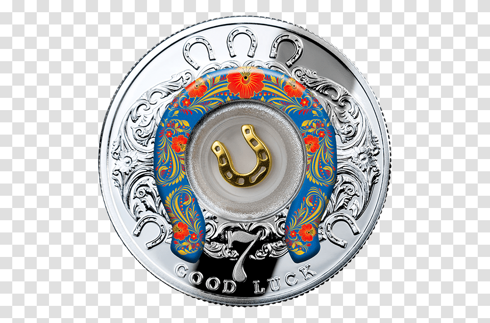 Cameroon 2016 500 Francs Seven Horseshoes Lucky Seven Coin, Money, Emblem, Armor Transparent Png