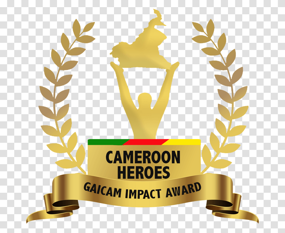 Cameroon Heroes Gaicam Impact Award Awards And Recognition Gold, Trophy, Text, Symbol, Poster Transparent Png